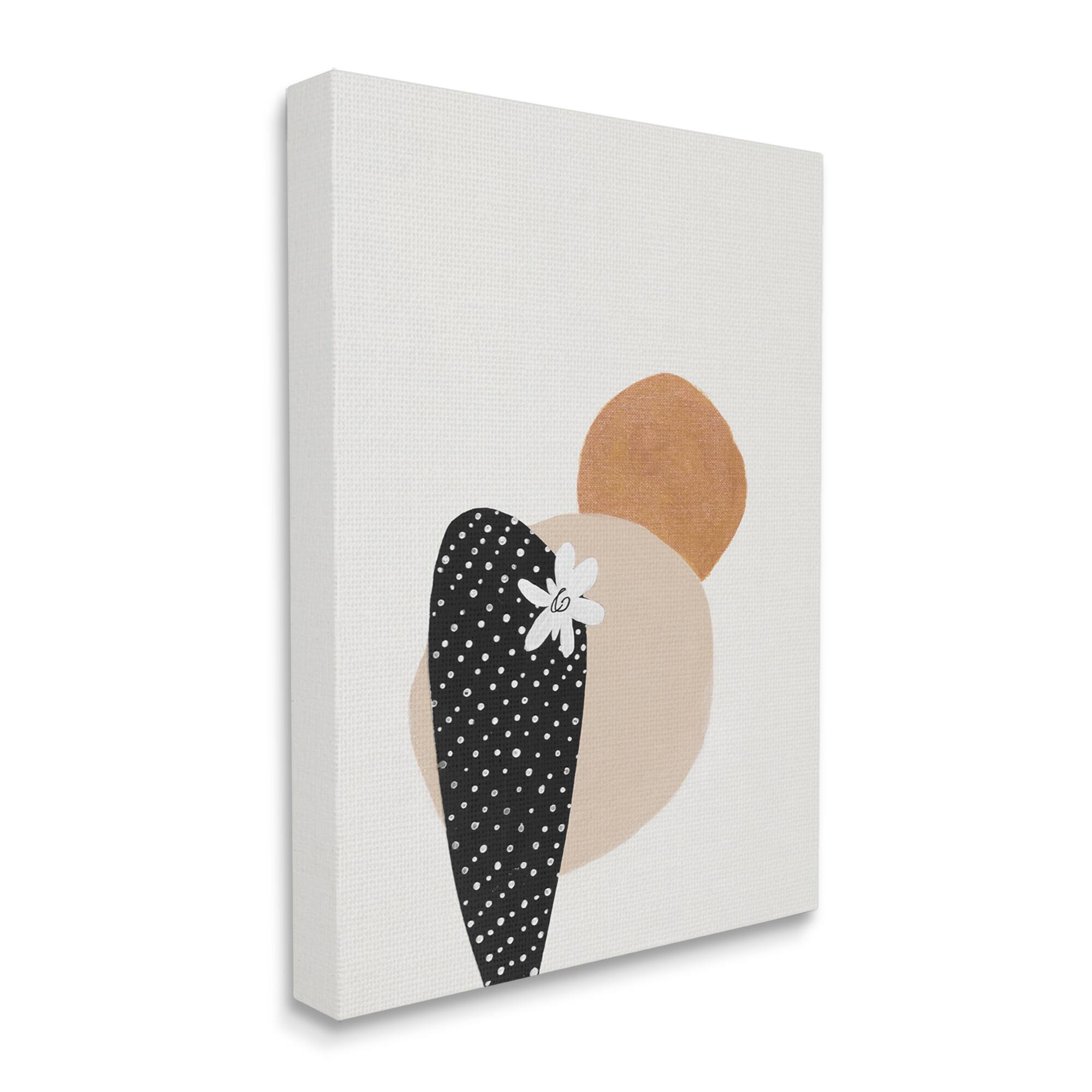 Stupell Industries Floral Prickly Pear Cactus Terracotta Abstract Canvas Wall Art